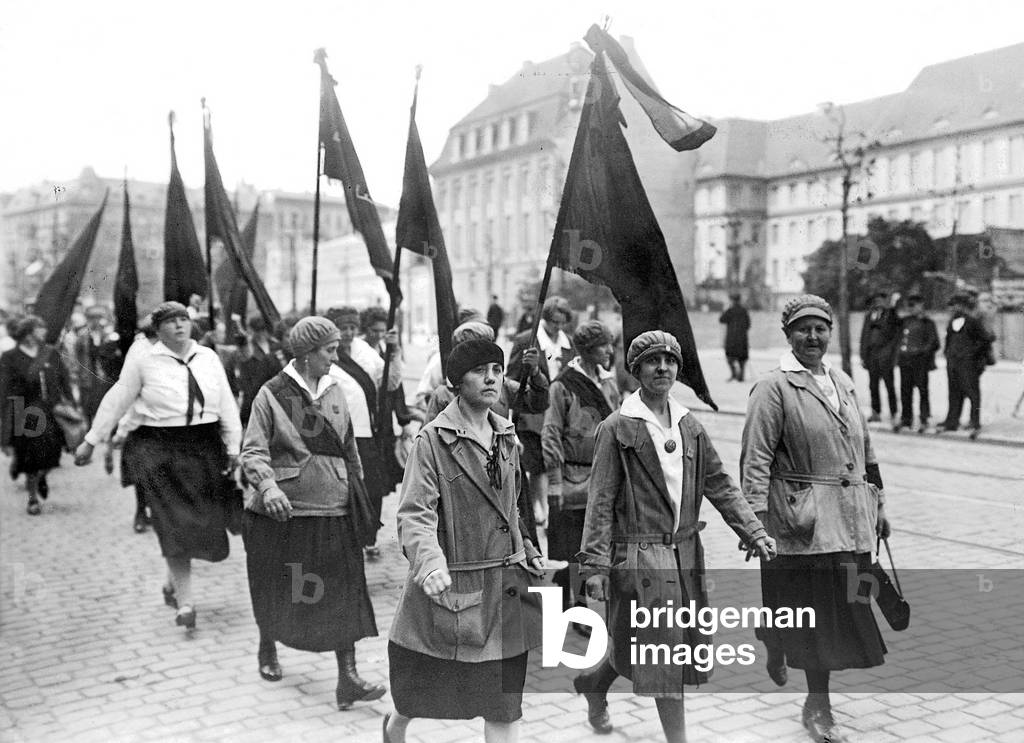 Political engagement of women in Berlin, 1929 (b/w photo)