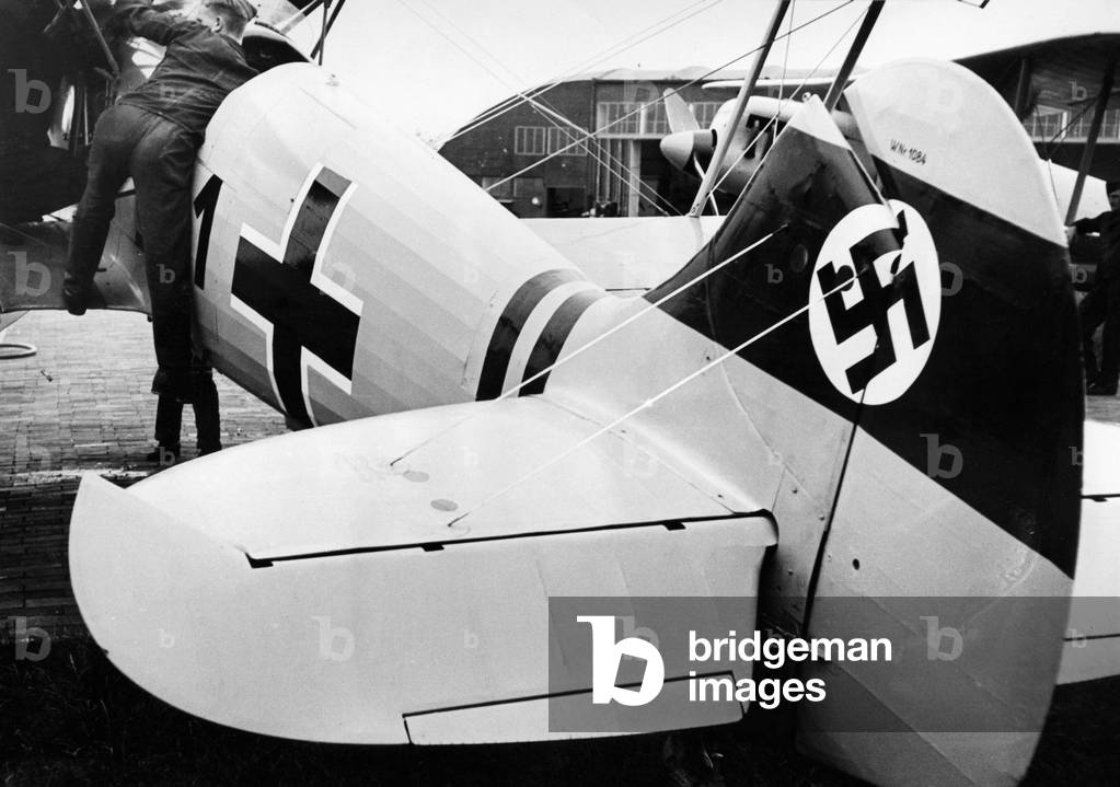 Tail of a fighter plane