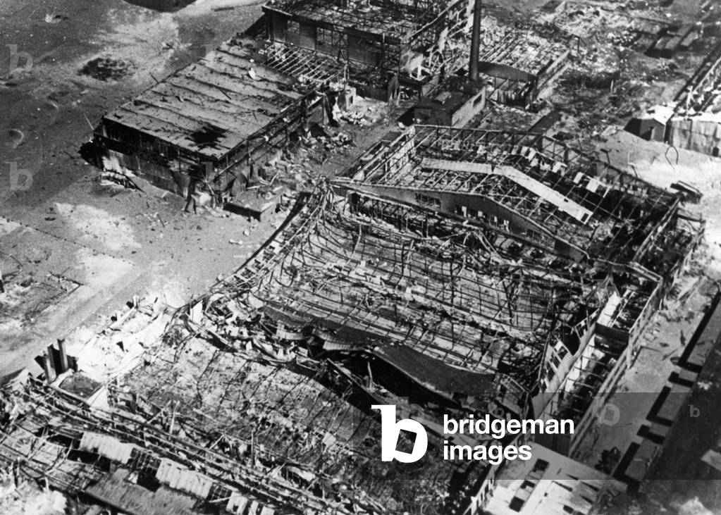 Destroyed airfield in France, summer 1940