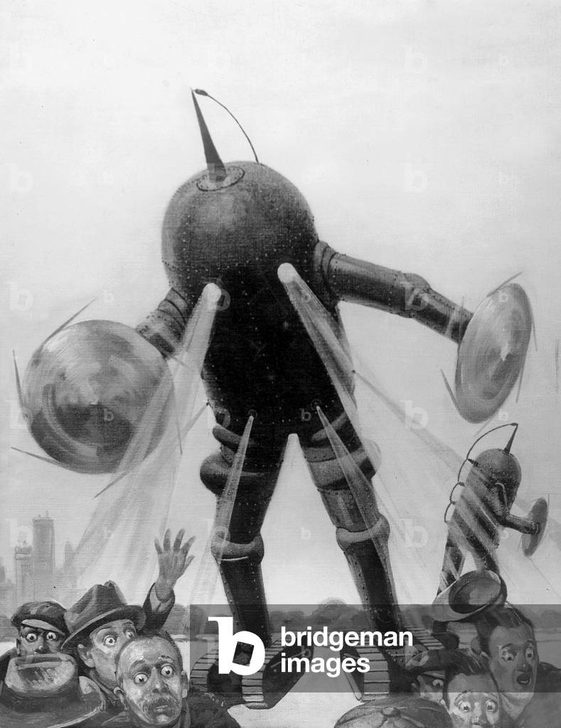 Robot, historic, 1925 (b/w photo)