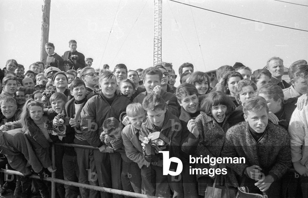 Beatlemania in Salzburg, 1965 (b/w photo)