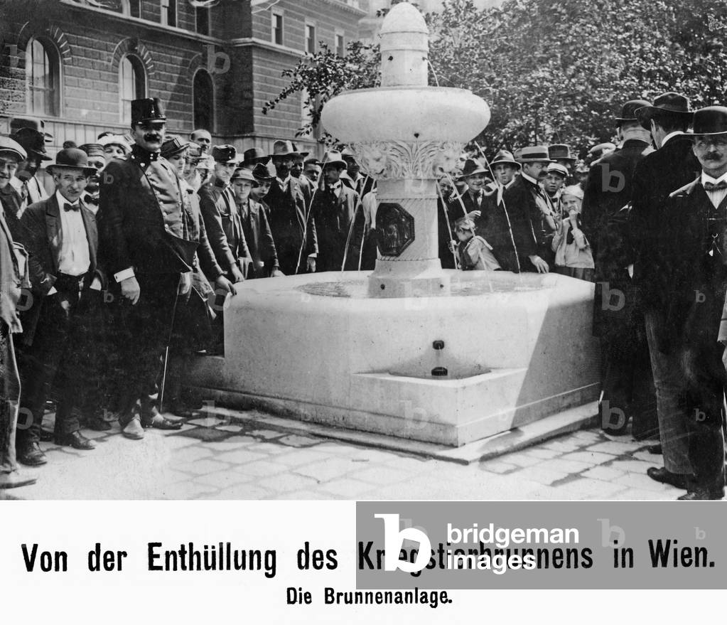 Warstierbrunnen in Vienna, 1916 (b/w photo)