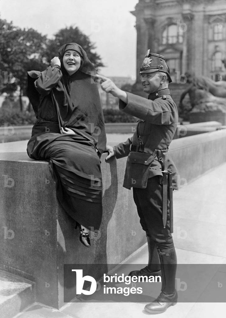 Policeman in Berlin, 1928 (b/w photo)