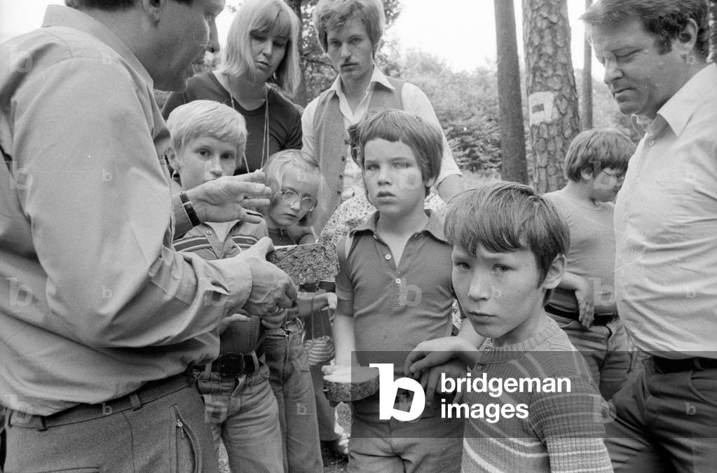 Forest Day for disabled children, 1978 (b/w photo)