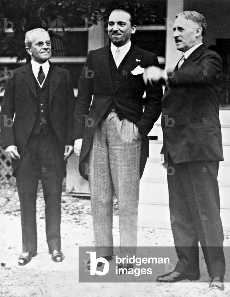 De Martino, Dino Granti and Henry L. Stimson, 1931 (b/w photo)
