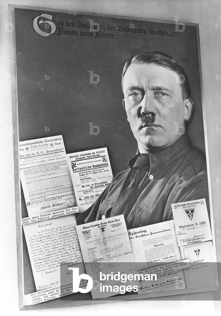 Poster from the exhibition 'Die Frau in der Nation', 1937 (b/w photo)