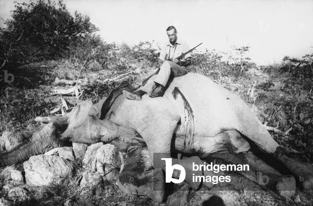 Prince Hubertus of Prussia as a big game hunter, 1933