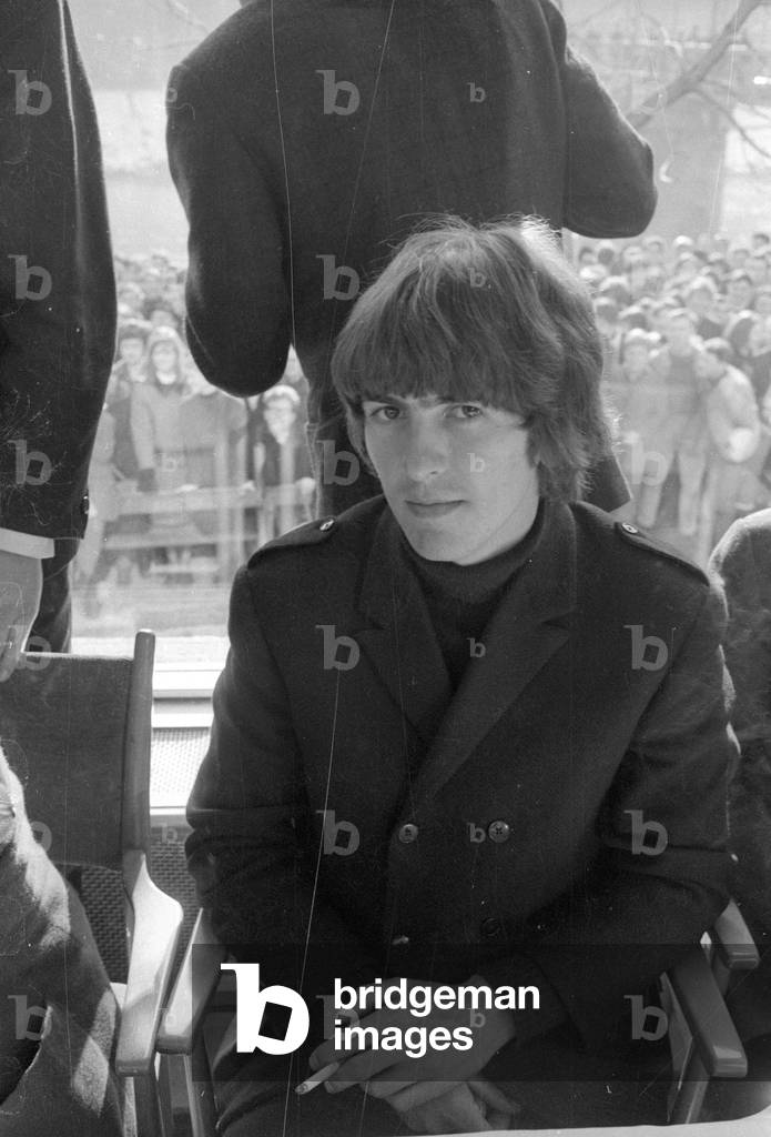 The Beatles in Salzburg, 1965 (b/w photo)