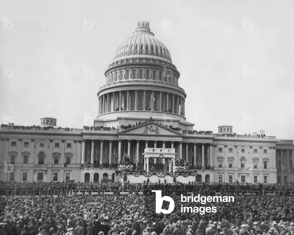Calvin Coolidge inauguration, 1925 (b/w photo)
