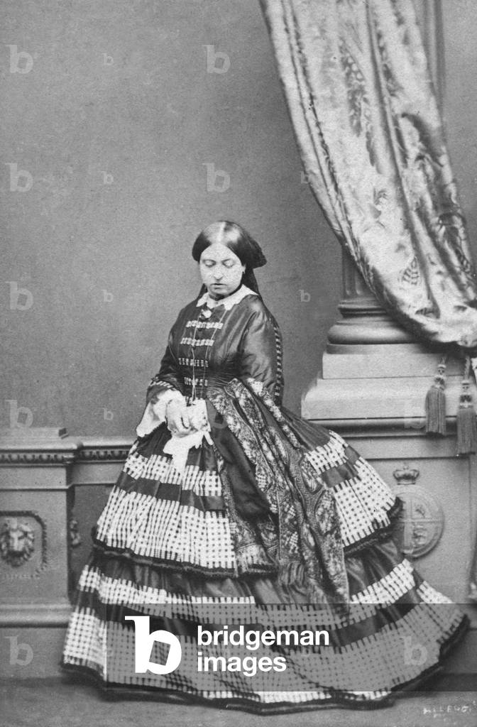 Queen Victoria of England, 1859 (b/w photo)