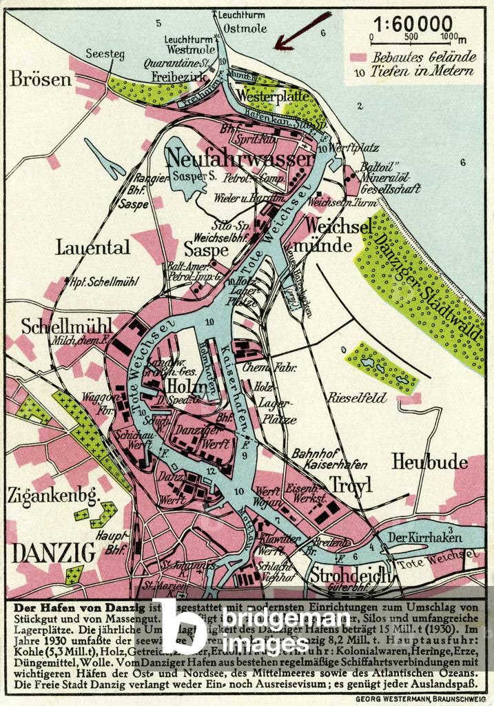 Map of the City Republic Gdansk, 1933