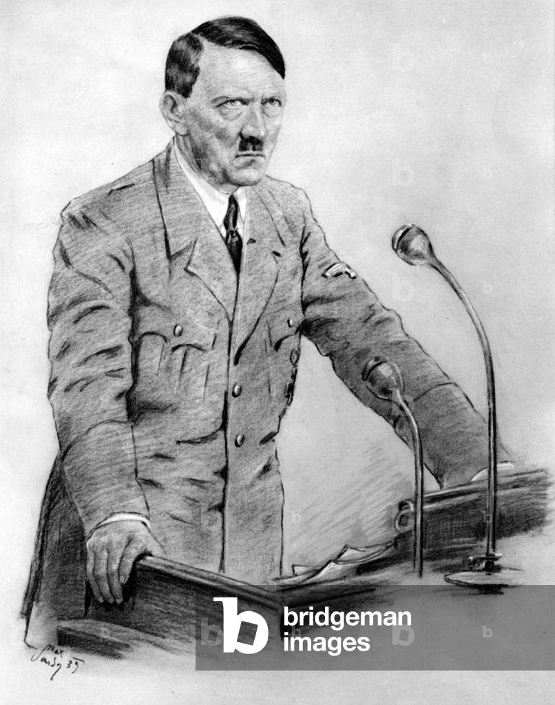 Adolf Hitler, undated drawing (b/w photo)
