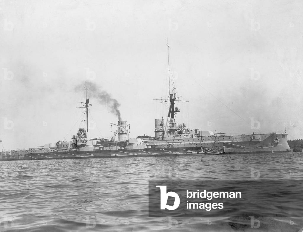 SMS 'Bluecher', 1914 (b/w photo)