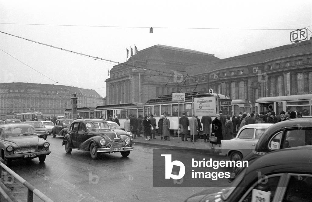 The Leipzig Central Station, 1965 (b/w photo)