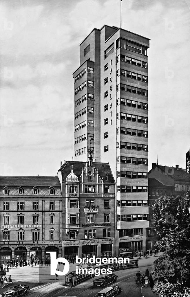 Premises of the Stuttgarter Neues Tagblatt (b/w photo)