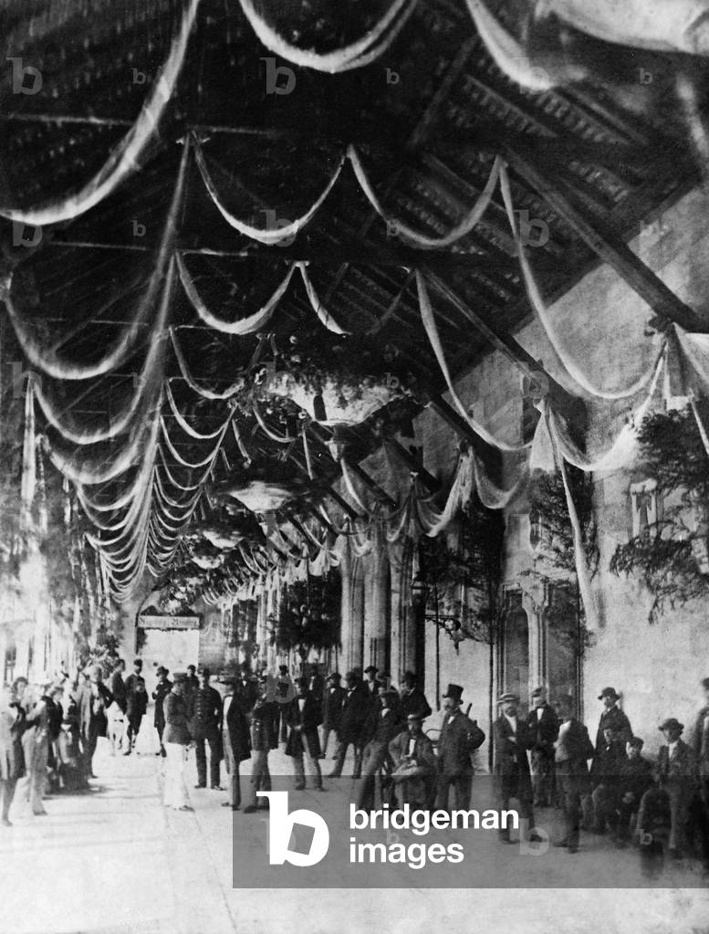 Opening the Bavarian State Railways Nuremberg-Bamberg, 1844 (b/w photo)