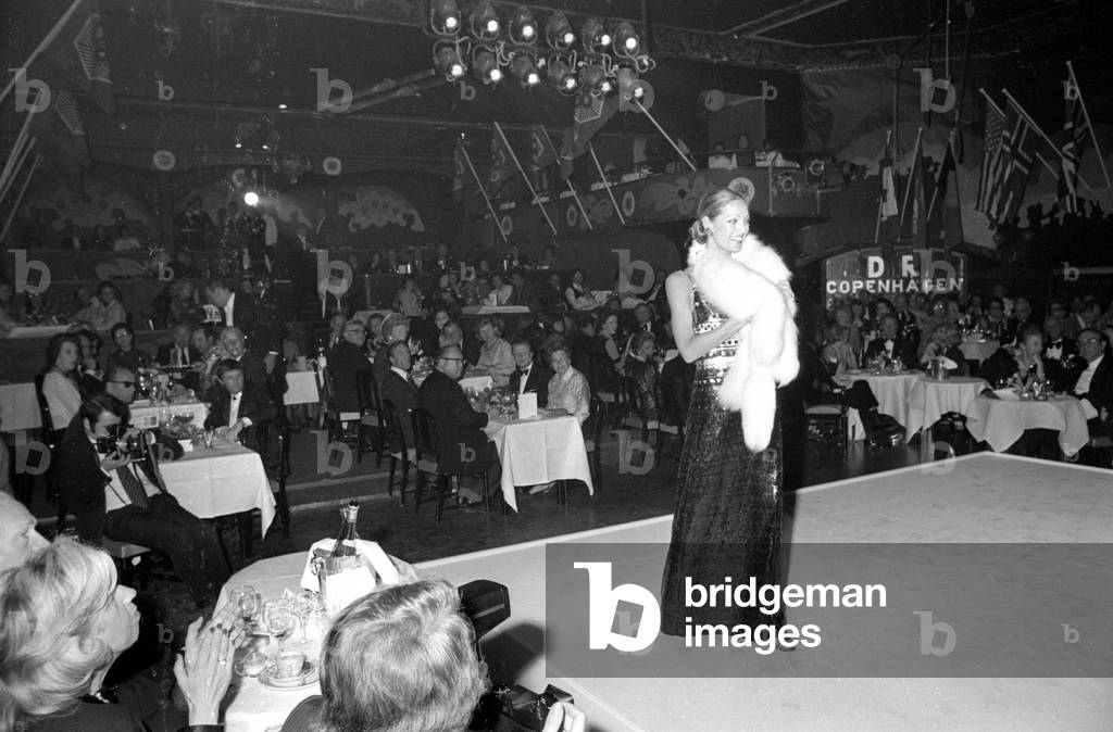 Fashion show in Switzerland, 1974 (b/w photo)