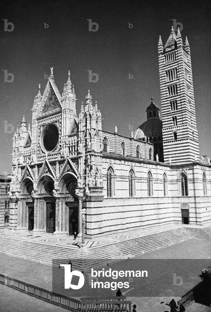 The Cathedral of Siena (b/w photo)