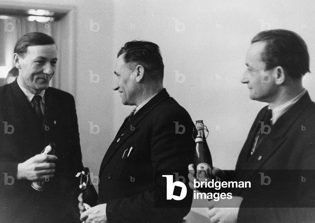 Members of the Farmers' Party, 1957 (b/w photo)