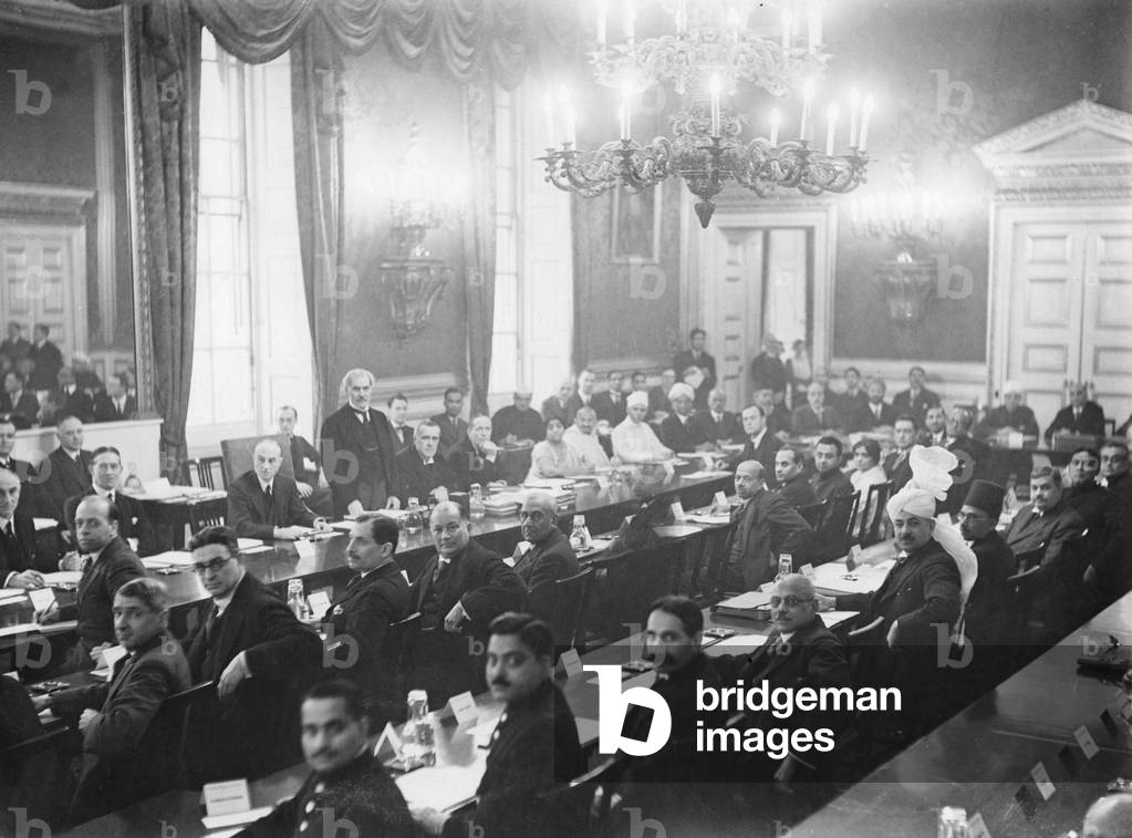 Second British Indian Round Table Conference in London, 1931 (b/w photo)