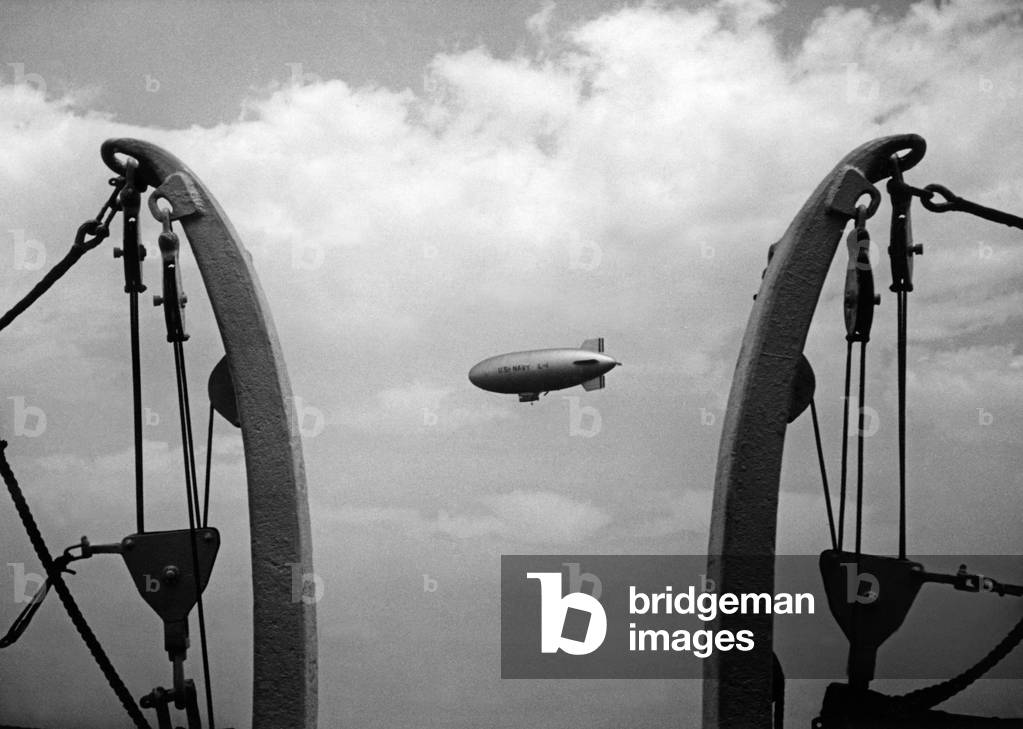 American airship over the steamer 