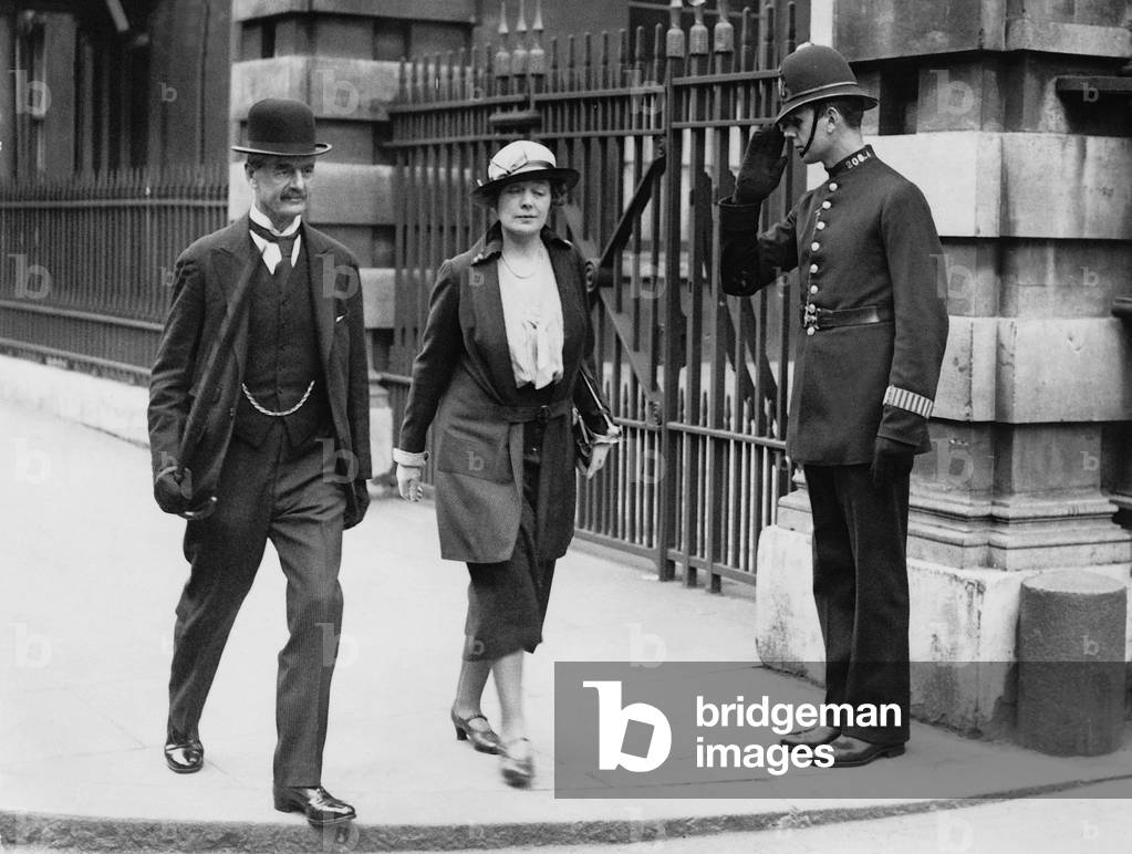 Arthur Neville Chamberlain and his wife, 1934 (b/w photo)