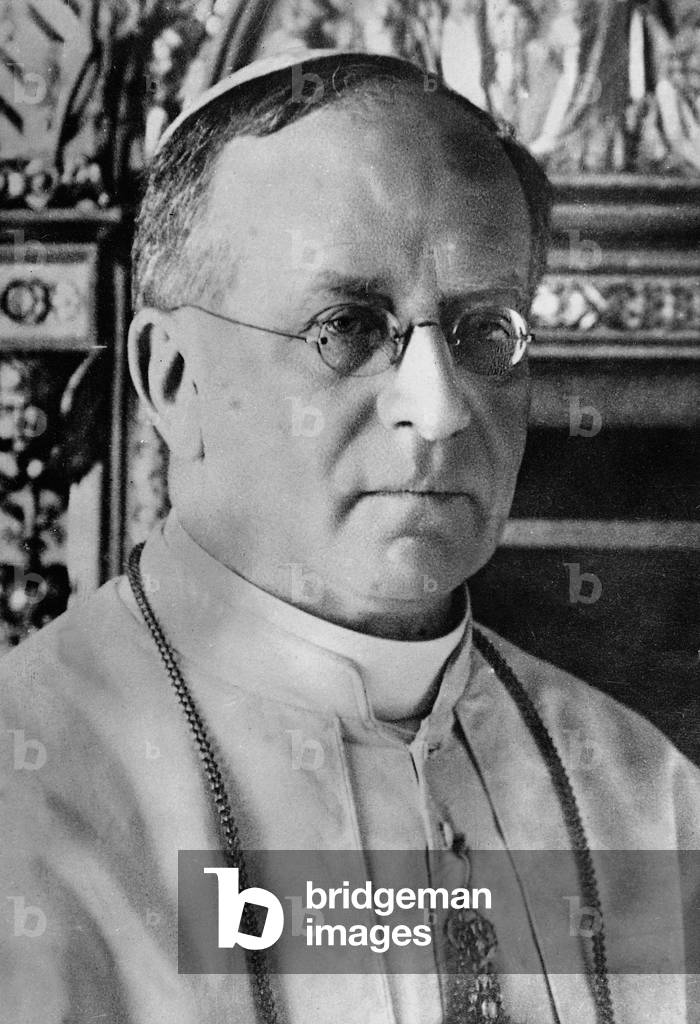 Pope Pius XI., 1935 (b/w photo)