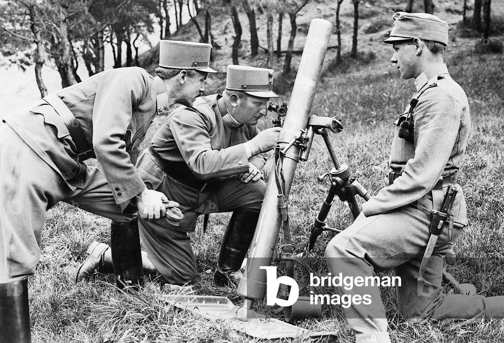 Mortar of the Austrian army (b/w photo)