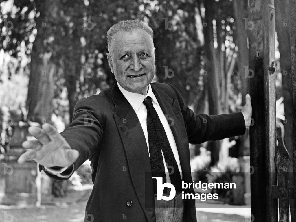 The concierge of Villa Massimo in Rome (b/w photo)