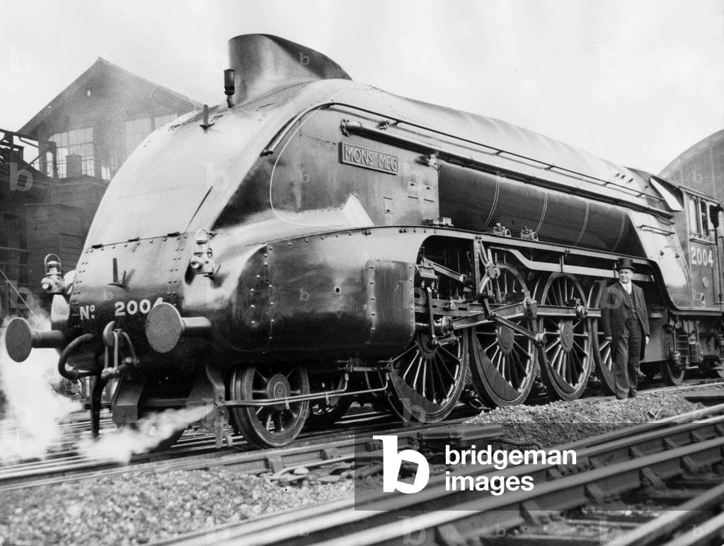 The locomotive 'Mons Meg' (b/w photo)