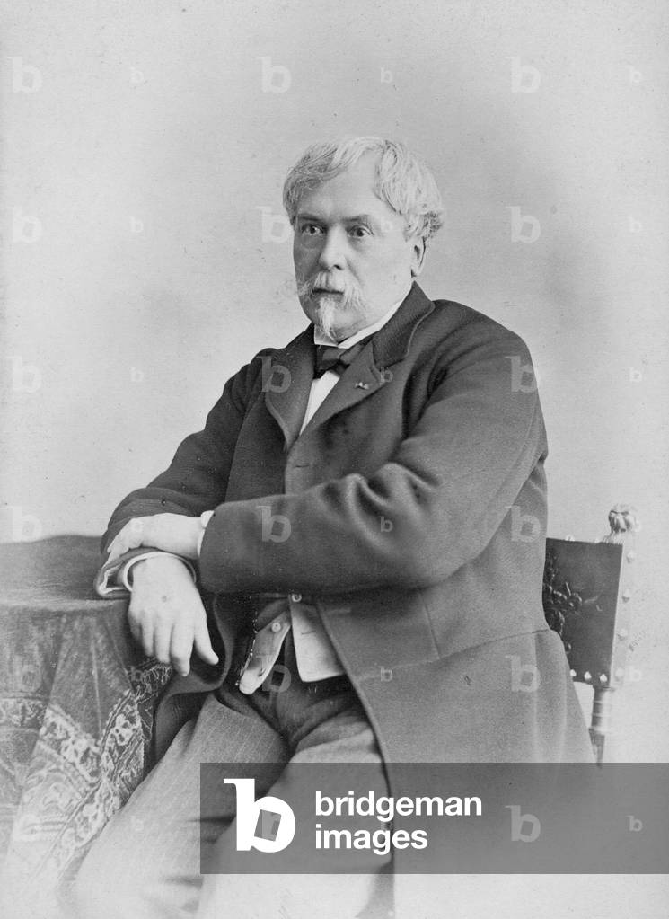 Edmond de Goncourt, around 1870 (b/w photo)