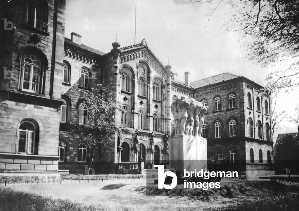 Georg August University in Goettingen, 1935 (b/w photo)
