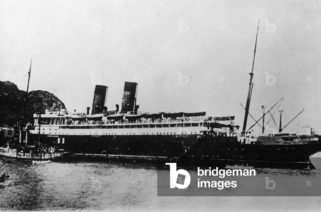 The German auxiliary cruiser 'Cap Trafalgar', 1914 (b/w photo)