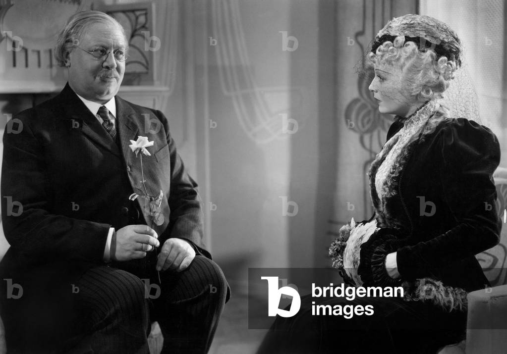 Emil Jannings and Hilde von Stolz in the movie 'Traumulus', 1936 (b/w photo)