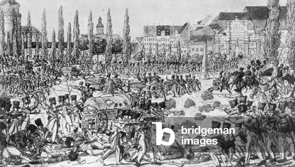 Battle of the Nations, 1813 (b/w photo)