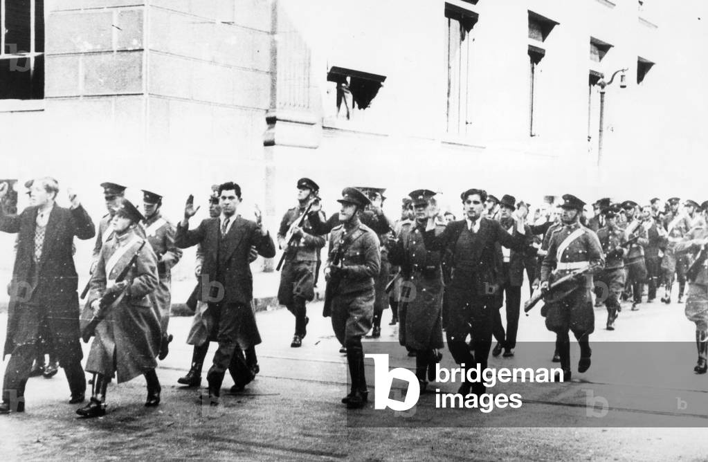 Nationalist revolt in Chile, 1938 (b/w photo)