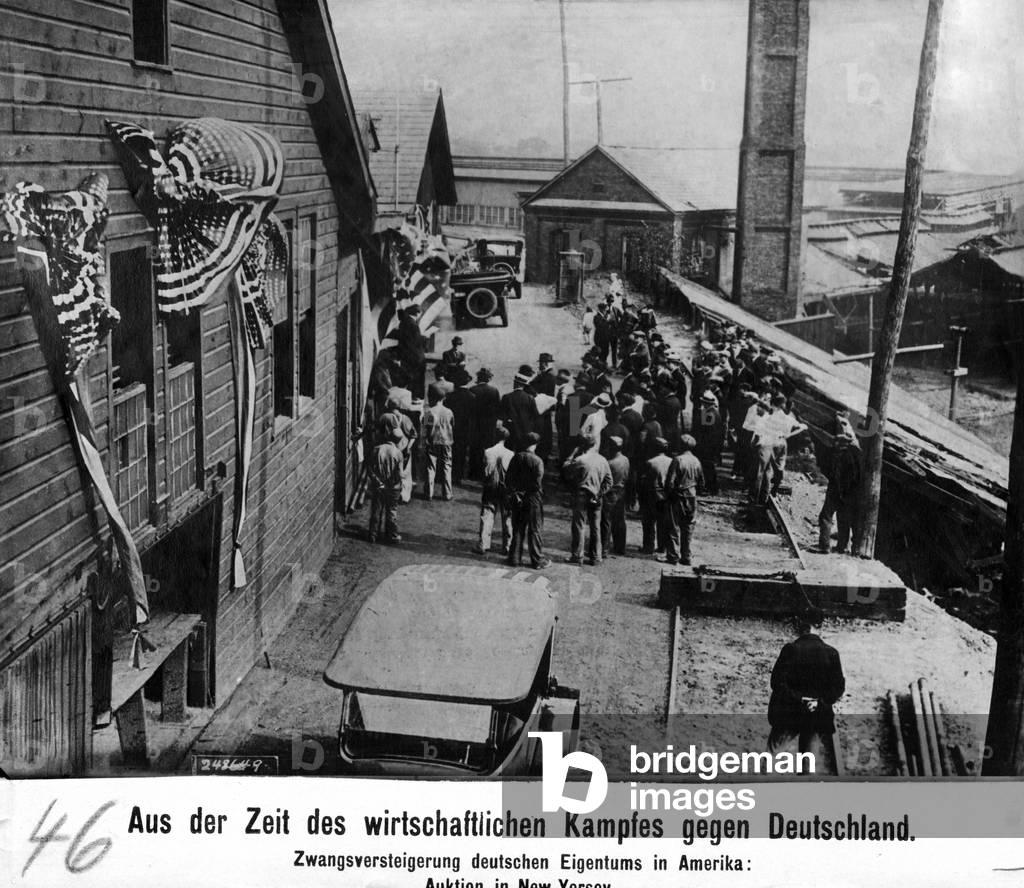 Auction of a German business in the USA, 1917