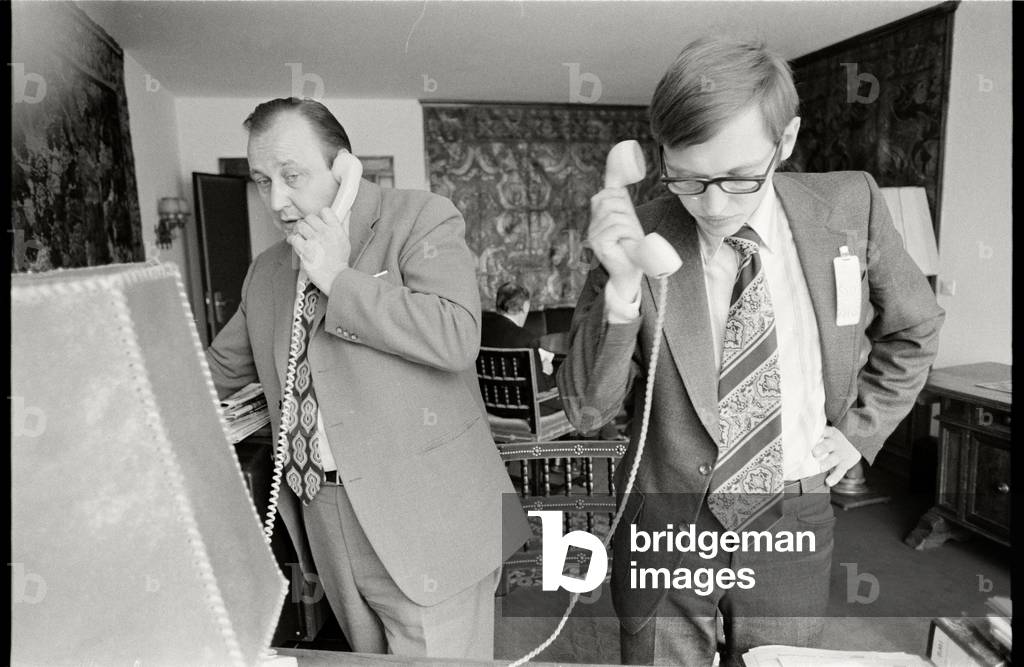 Hans-Dietrich Genscher in Munich, 1972 (b/w photo)