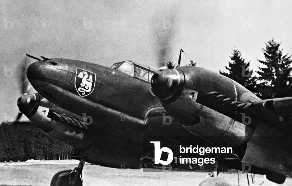 German destroyer Me 110, 1940 (b/w photo)