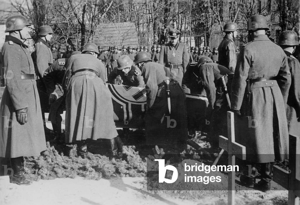 The funeral of General von Briesen, 1941 (b/w photo)
