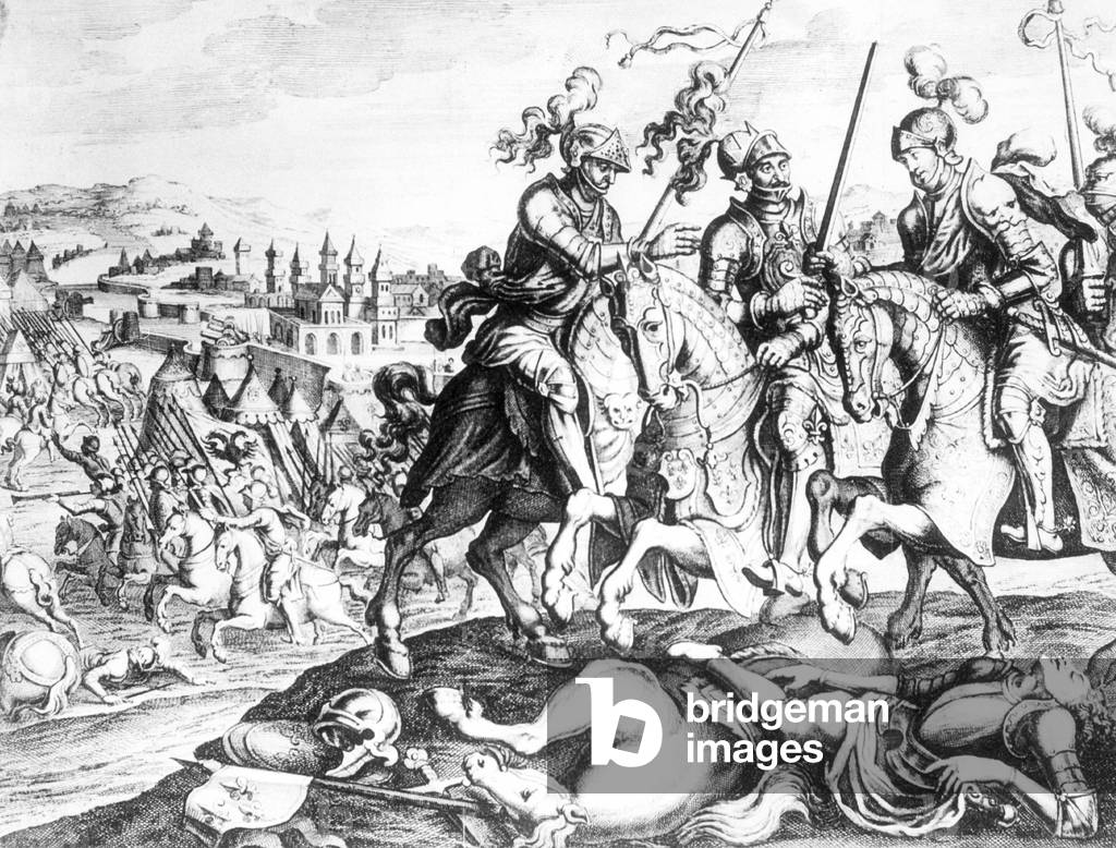 Battle of Pavia, 1525 (b/w photo)