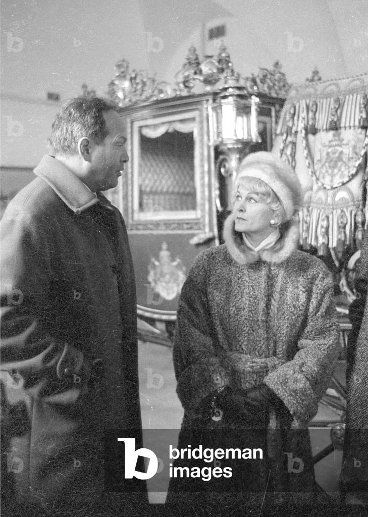 Marika Roekk and Prince Konstantin of Bavaria, 1965 (b/w photo)