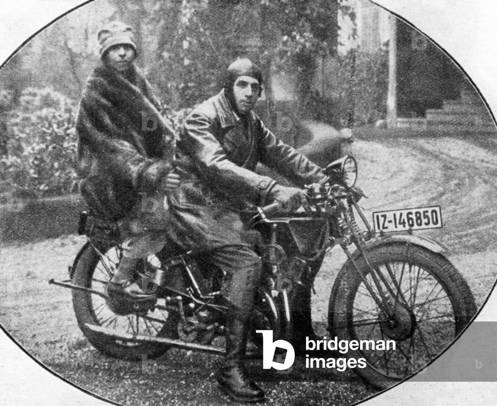 Alexander and Viktoria Zoubkoff (born of Prussia), 1928 (b/w photo)