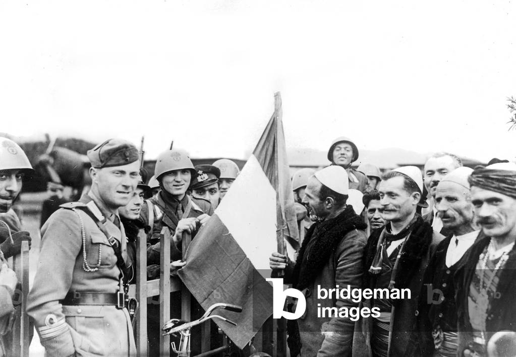 Italian occupation of Albania (b/w photo)