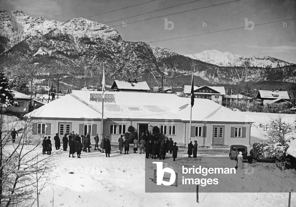 Winter Olympic Games in Garmisch, 1936 (b/w photo)
