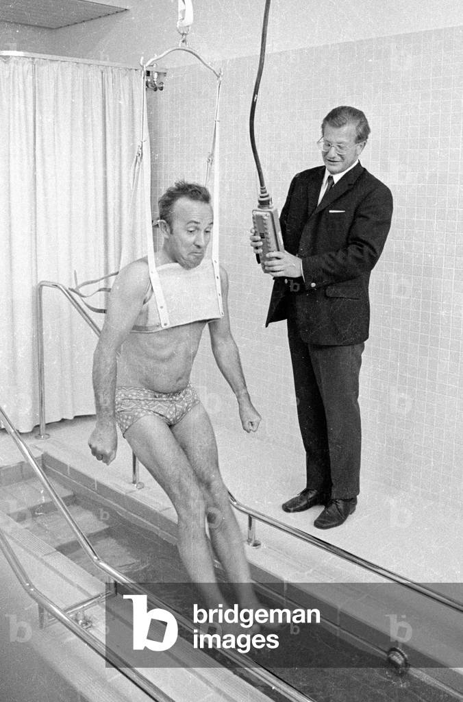 The Privatklinik Dr. Thyssen at Chiemsee, 1971 (b/w photo)