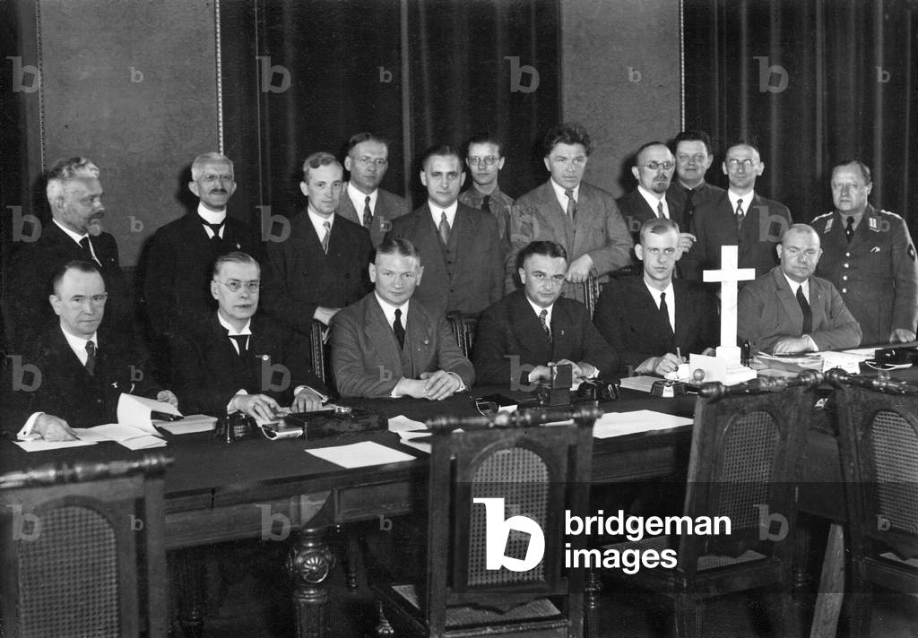 Members of the German Christian leaderships, 1933 (b/w photo)