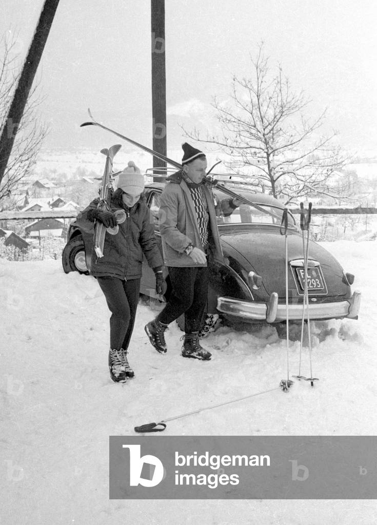 Skiers, 1964 (b/w photo)