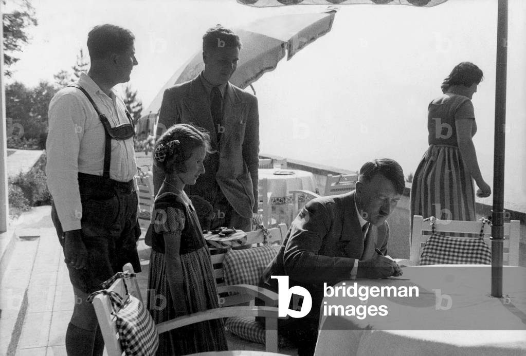 Adolf Hitler with Baldur von Schirach (b/w photo)