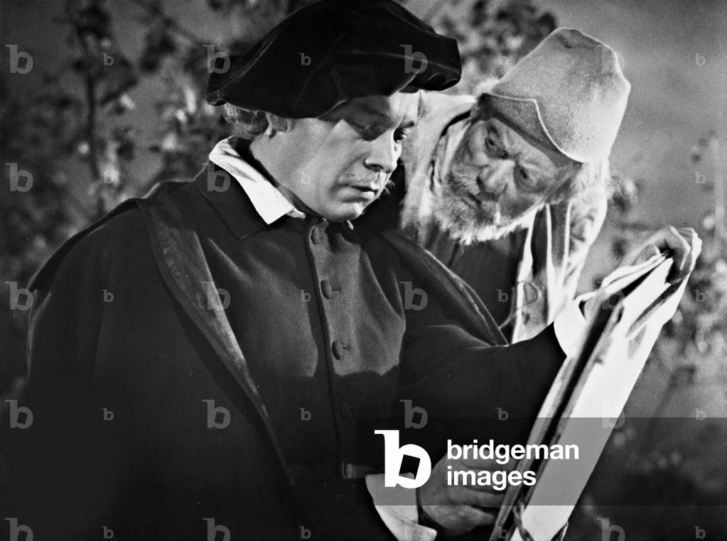 Ewald Balser as Rembrandt and Paul Rehkopf in 'Rembrandt', 1942 (b/w photo)